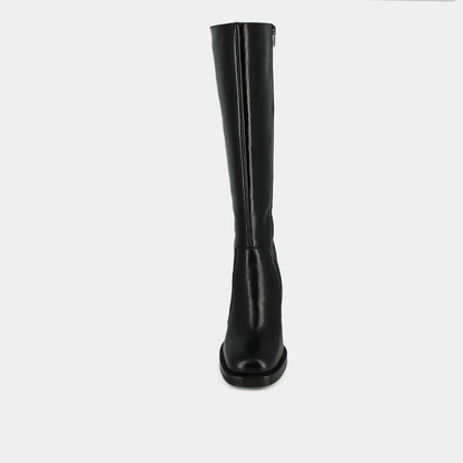 Bottes à talons débordants