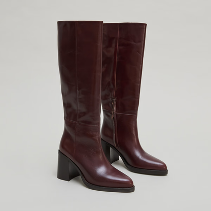 Bottes à talons lamellés