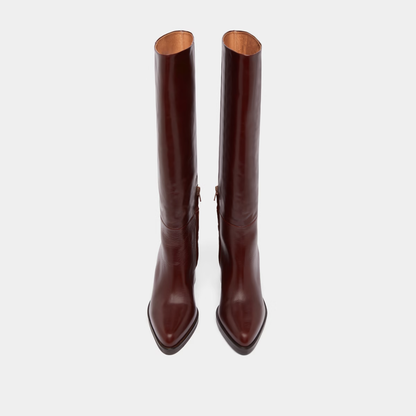Bottes à talons lamellés