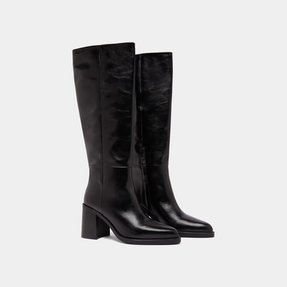 Bottes à talons lamellés