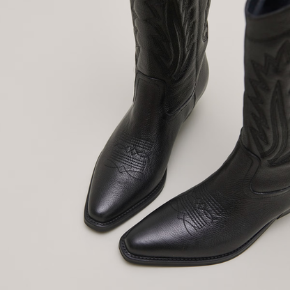 Bottes à bouts pointus et surpiqures apparentes