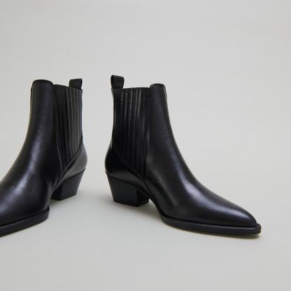 Boots à petits talons biseautés et élastiques